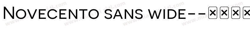 Novecento sans wide-字体转换